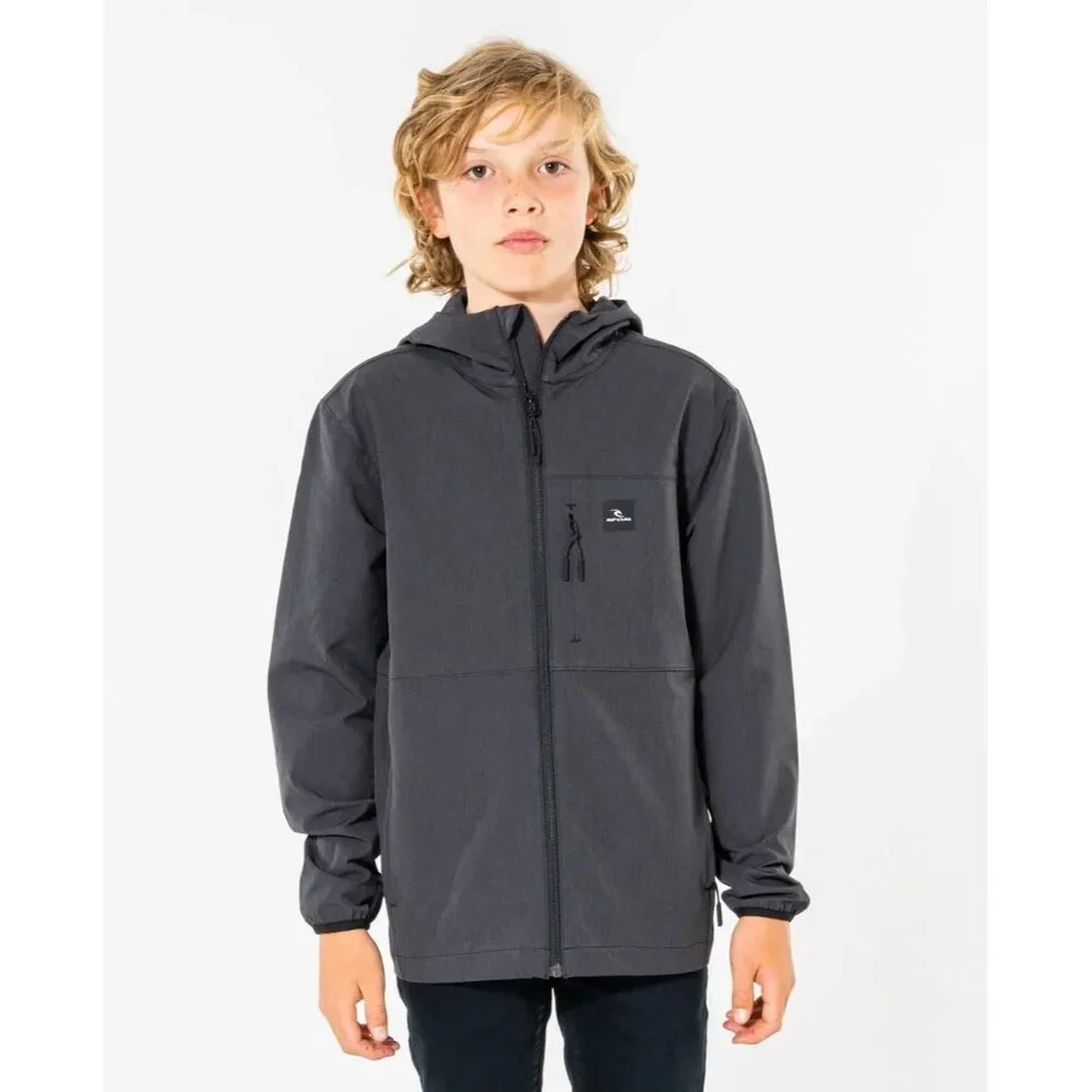Rip Curl Boy's Elite‎ Anti Series Jacket in Black - Size 8
